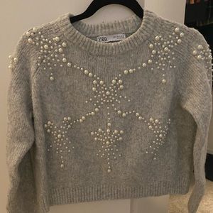 Zara Pearl Grey Sweater
